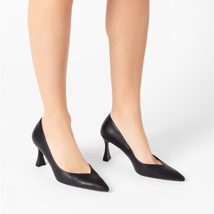 Décolleté donna nere, tacco 8 cm