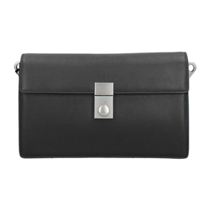 Borsa a tracolla da donna Made in Italy - Modello Valoria - 100% pelle - 24.0 x 15.0 x 7.0 cm