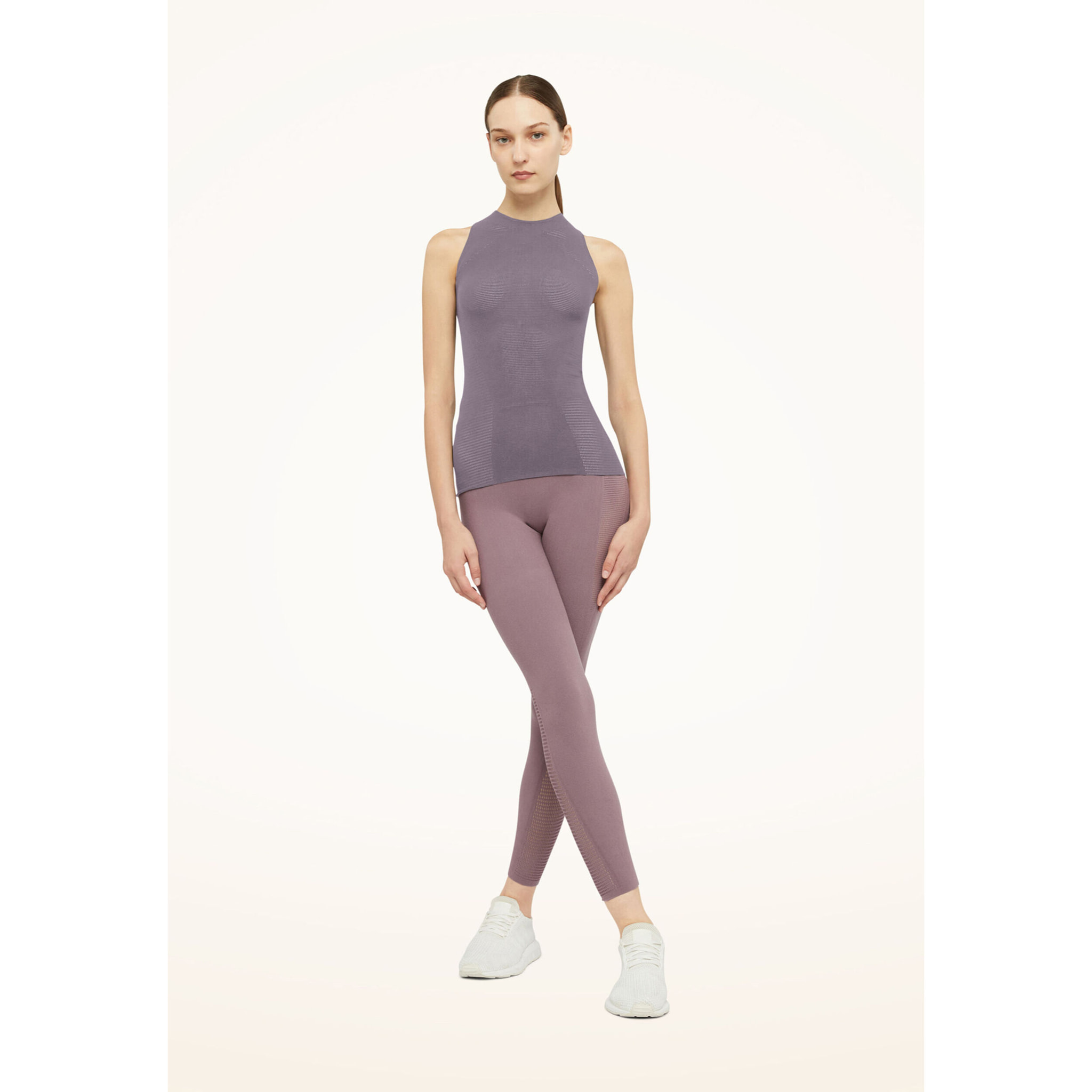 Top senza maniche Grid Net Top Sleeveless