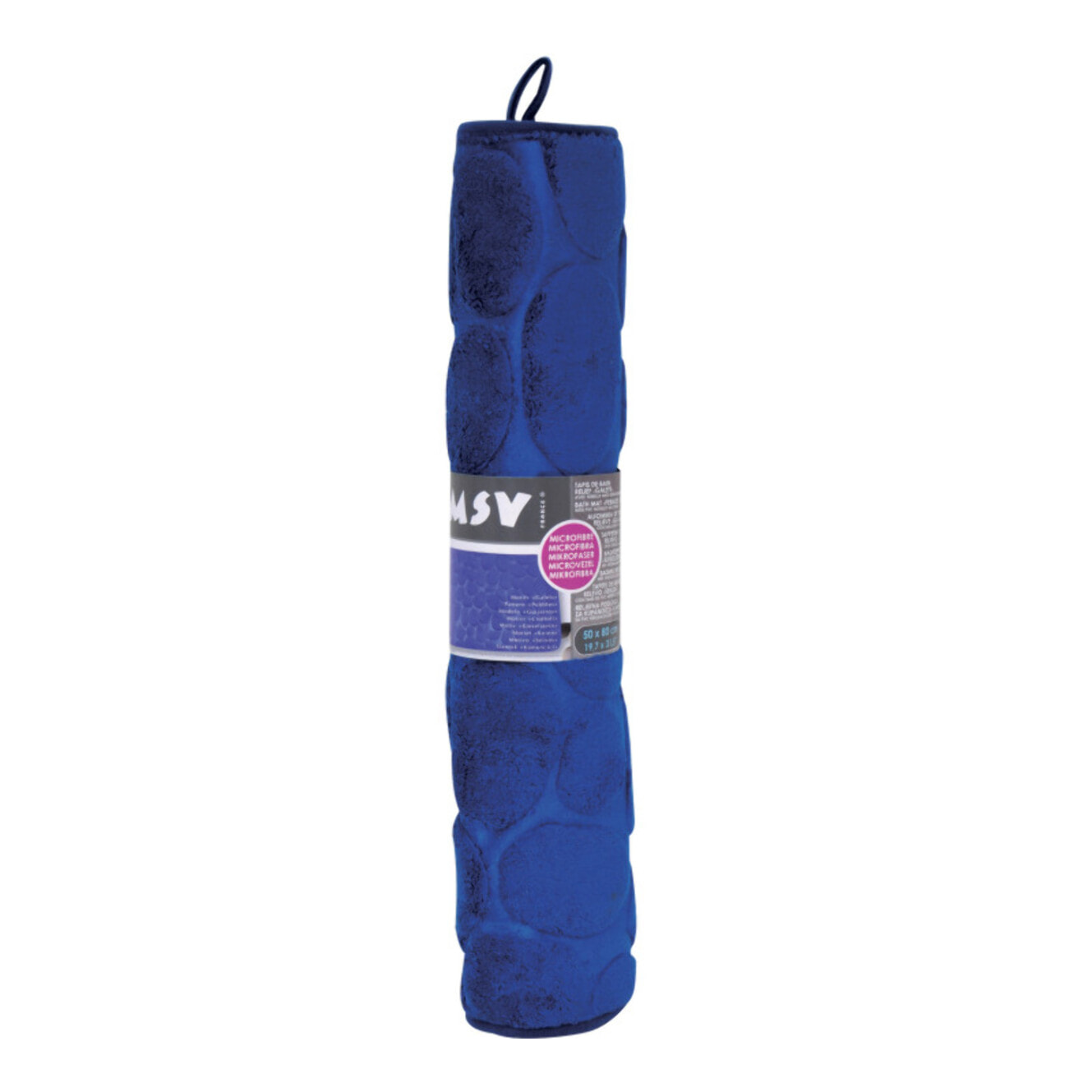 Tapis de bain Microfibre PEBBLE Bleu Marine MSV