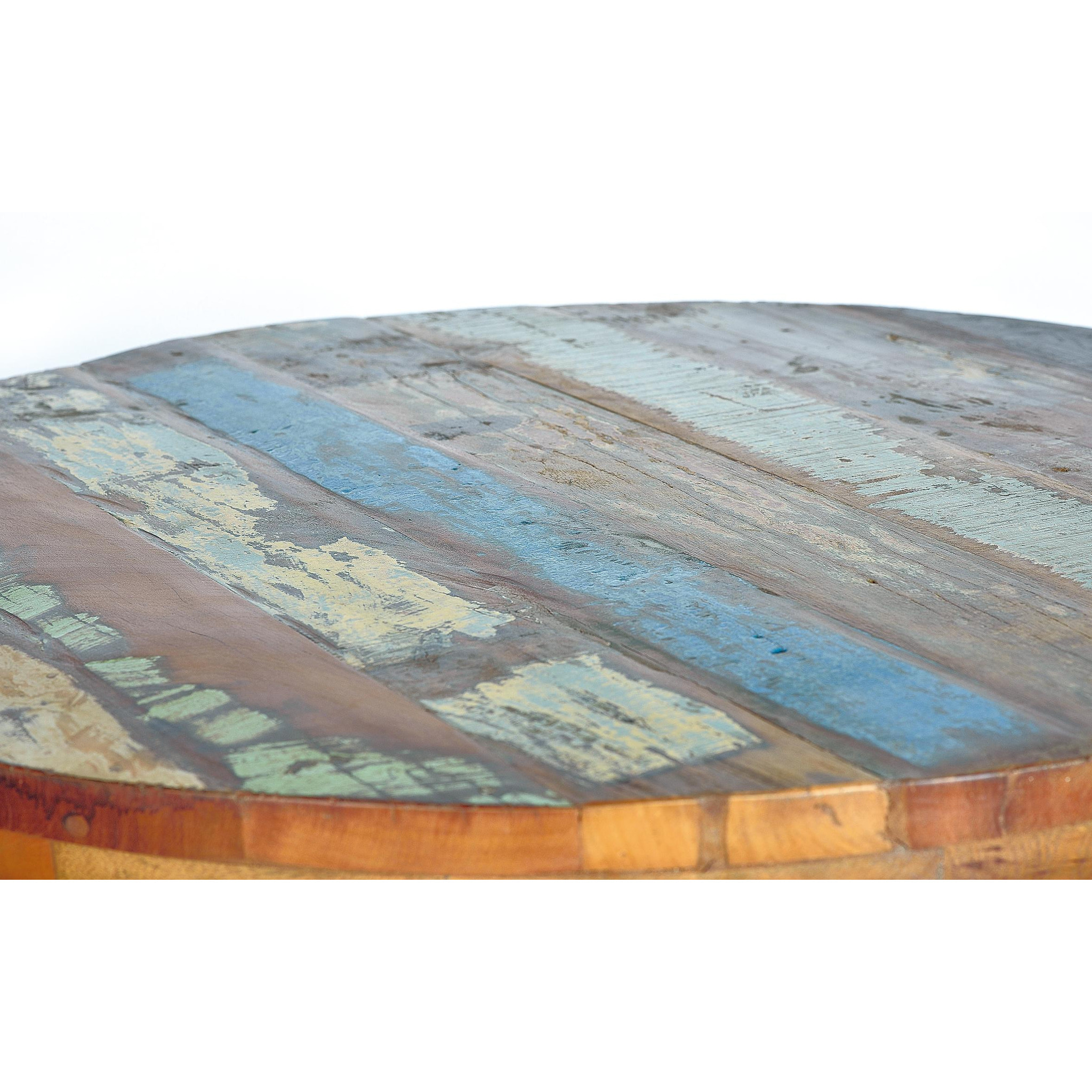 Mesas de Comedor de Madera Reciclada 90 Cm Estilo Vintage Industrial
