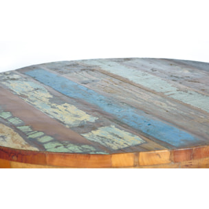 Mesas de Comedor de Madera Reciclada 90 Cm Estilo Vintage Industrial