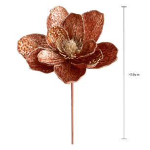 Magnolia con perle e glitter - Pezzi 12 - ORO - Bianchi Dino SpA