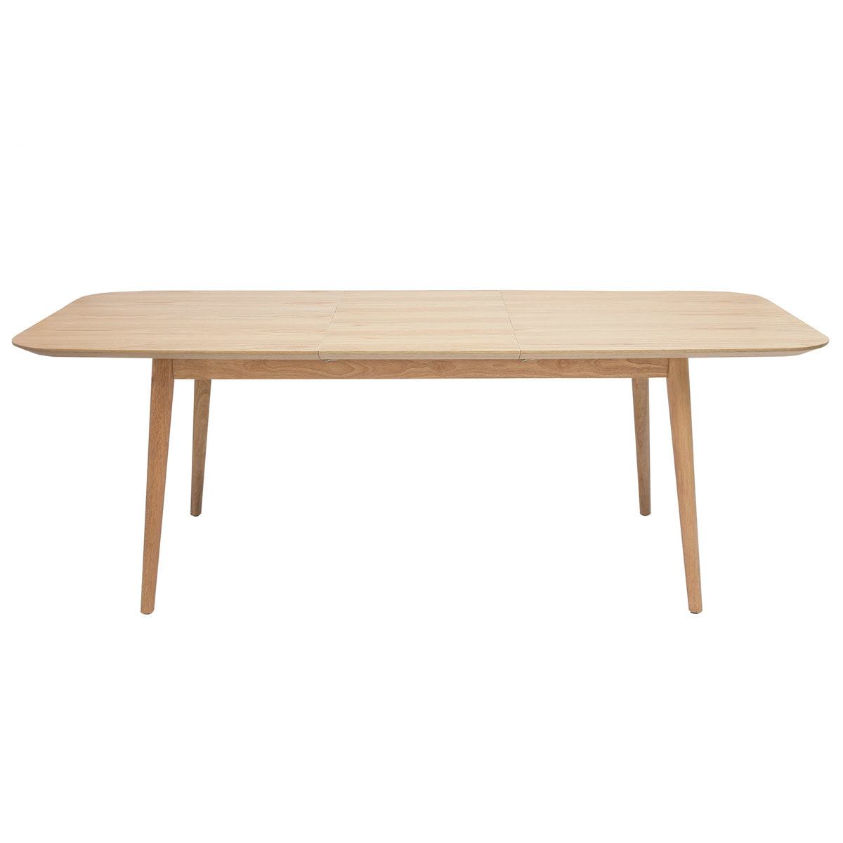 Table extensible rallonges intégrées rectangulaire en bois clair chêne L160-210 cm ANK