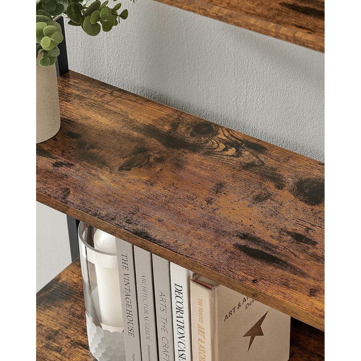 Libreria Industrial Loft a 6 Ripiani in Legno e Acciaio