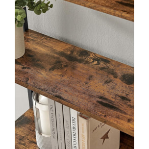Libreria Industrial Loft a 6 Ripiani in Legno e Acciaio