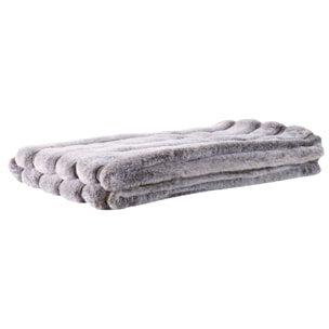 Plaid - HOME DECO FACTORY - Imitation Fourrure - Gris