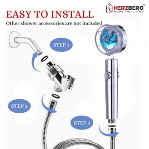 Douchette à haute pression et turbocompresseur filtrant bleu Herzberg HG8087-BLU