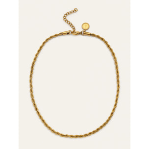Collana Big Cord Acciao Placcato Oro