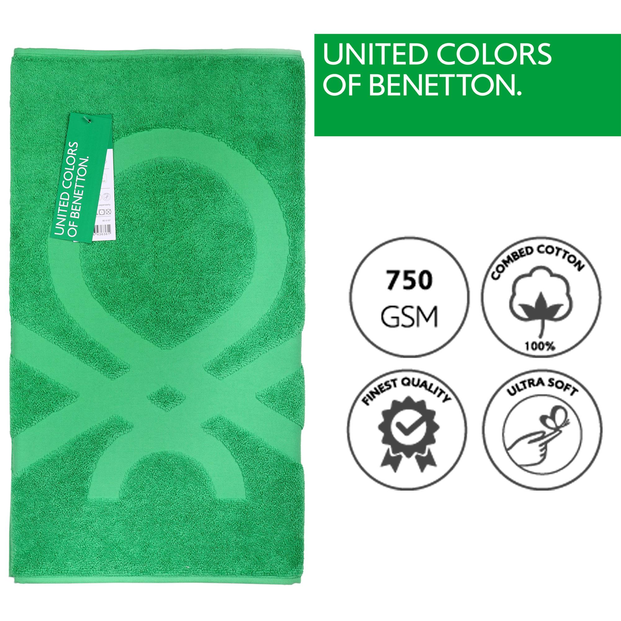 Alfombra de baño verde benetton