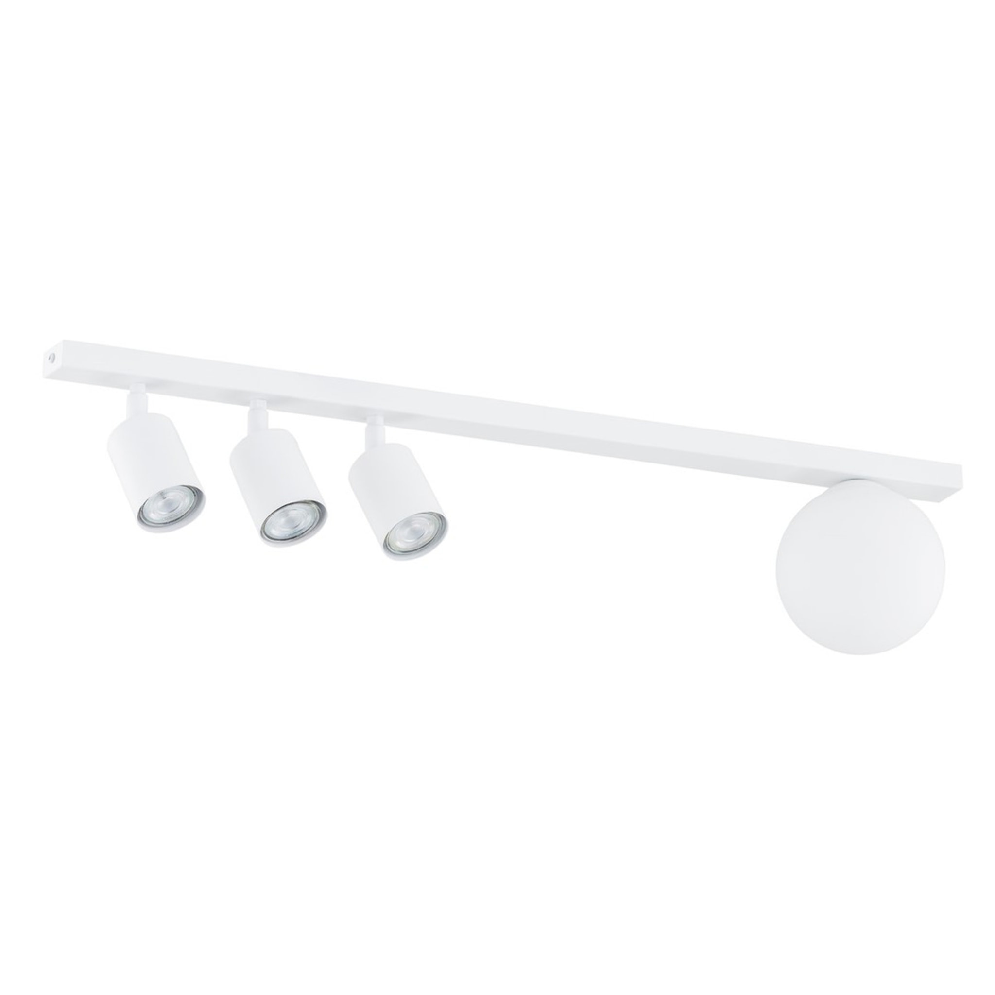 Faretto da soffitto Baster in acciaio bianco opaco