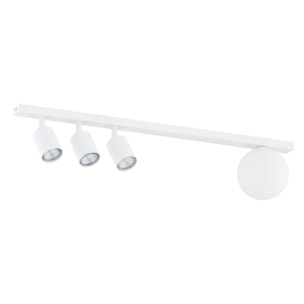 Faretto da soffitto Baster in acciaio bianco opaco