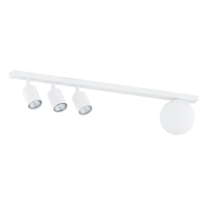 Faretto da soffitto Baster in acciaio bianco opaco