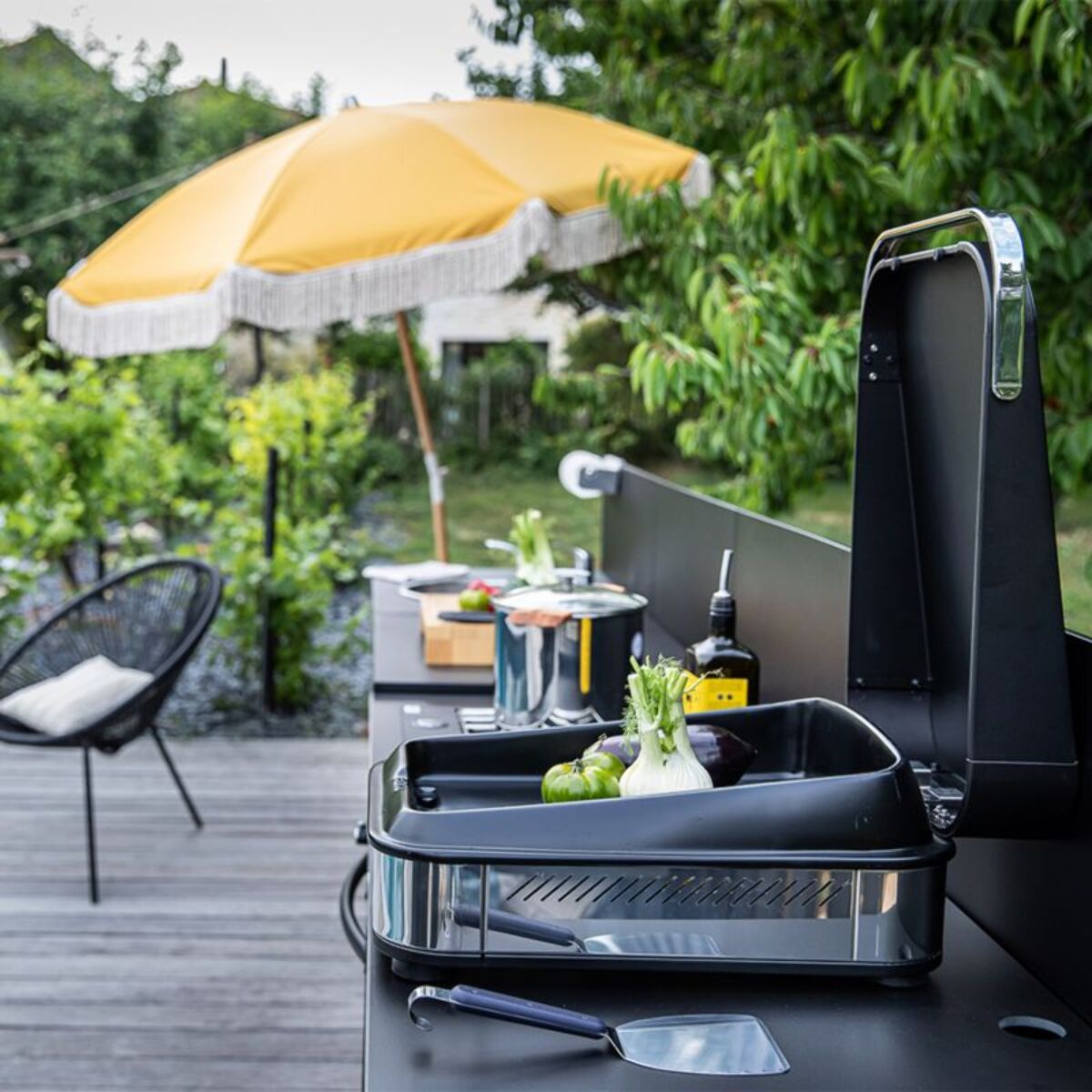 Plancha électrique ENO Enosign Electrique 65 inox à poser, 56x40 cm