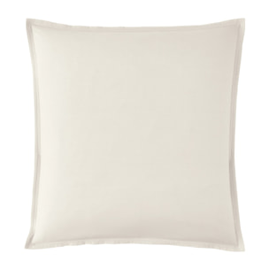 Taie d'oreiller unie en percale de coton, PREMIÈRE, Meringue