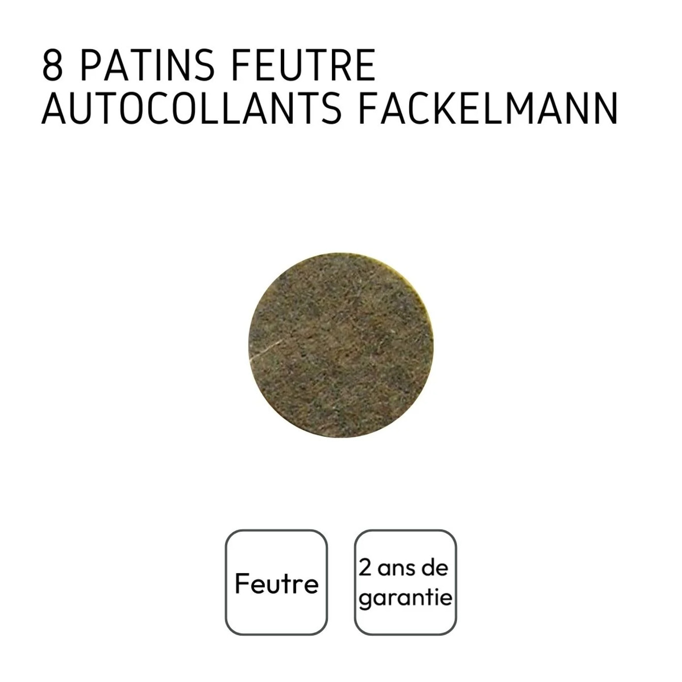 Rondelles feutre adhésives diamètre 22 mm par 12 Fackelmann