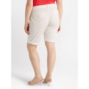 Fiorella Rubino - pantalones cortos de algodón elástico - Blanco