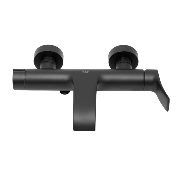 Infinitio mitigeur de baignoire monocommande mural, sans ensemble de douche, noir mat SATBSINF222C avec une garantie de 5 ans