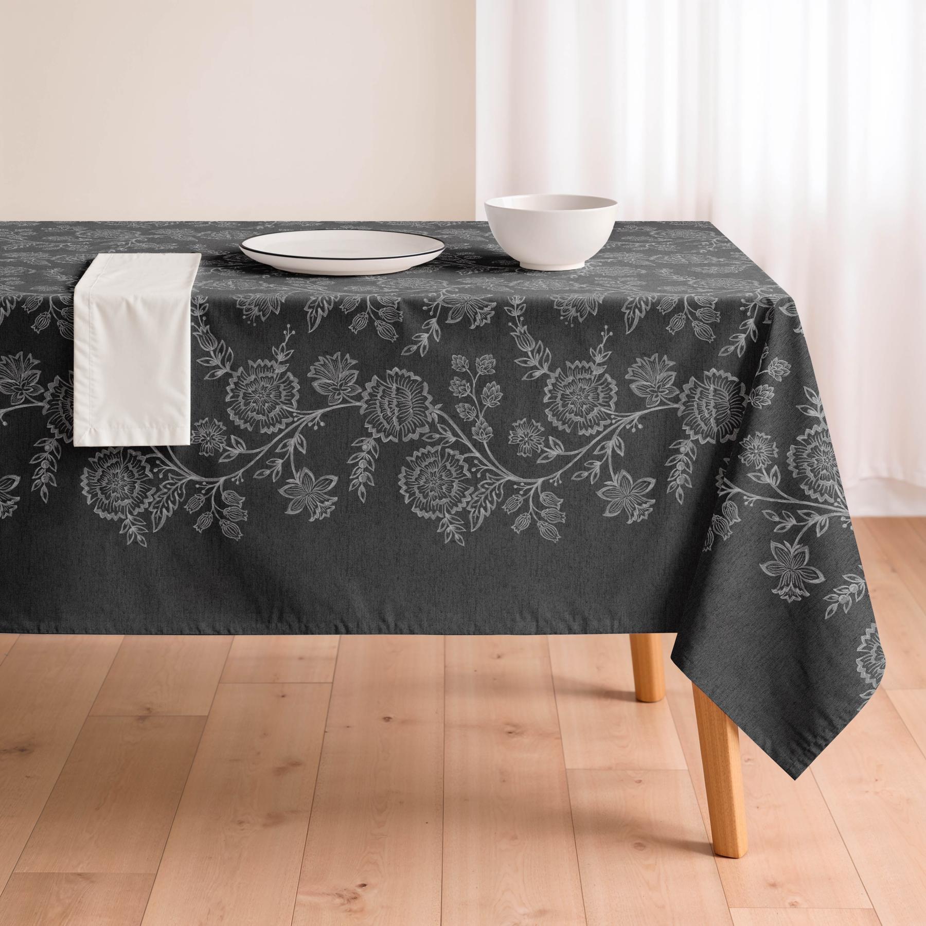 Nappe anti-taches TAYLOR NOIR - en 100 % coton