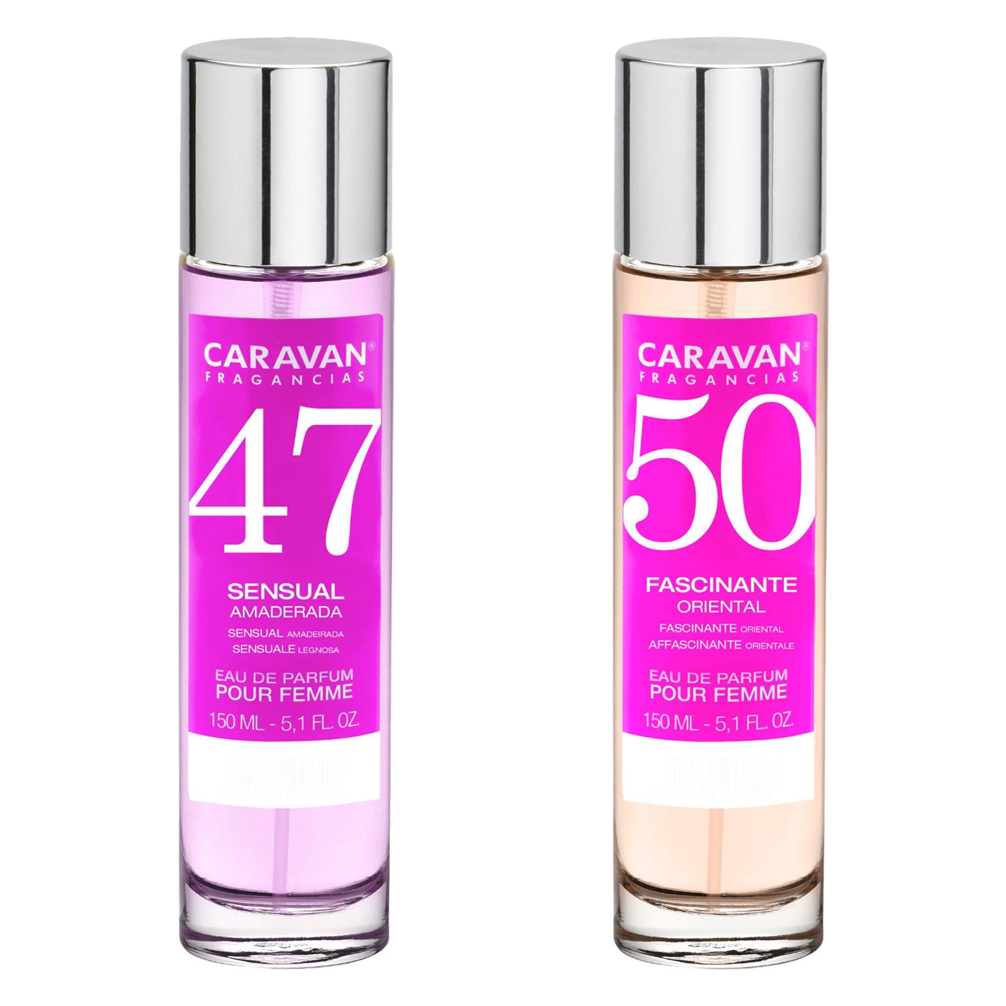 Caravan fragancias - caja de regalo con 2 perfumes: nº50 y nº47 de 150 ml, para mujer