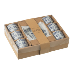 J-Line sous-tasse Poisson - céramique - bleu foncé - boîte de 6