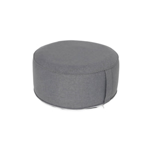 Lot de 2 poufs gonflables et déhoussables gris. intérieur ou extérieur. résistant à l'eau et aux UV avec poignée de transport