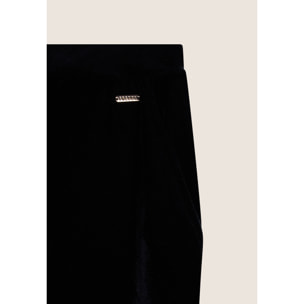 Pantaloni wide leg comfort da donna in tessuto lurex