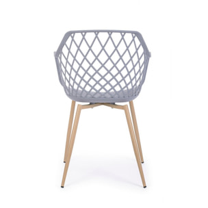 Set di 4 sedie OPTIK colore grigio