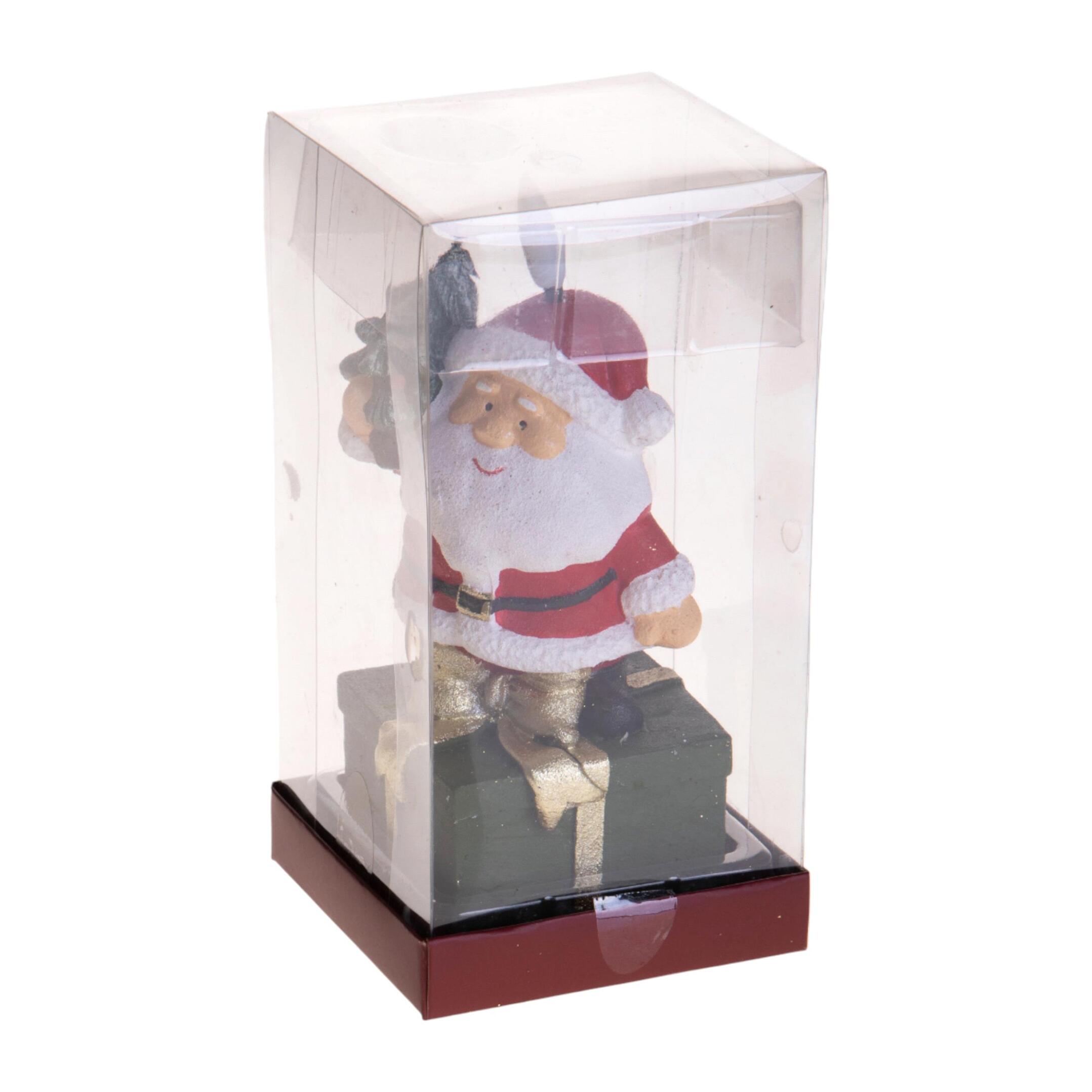 Santa santa su p/dono con led - Pezzi 2 - ROSSO - Bianchi Dino SpA