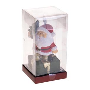 Santa santa su p/dono con led - Pezzi 2 - ROSSO - Bianchi Dino SpA