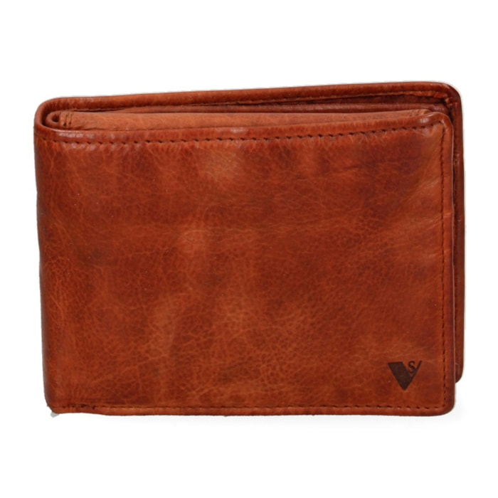 Portafoglio da uomo in vera pelle - Modello False - Casual - 12.0 x 9.0 x 2.0 cm