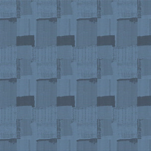 Nappe pur coton lavé motif jacquard bleu Denim indigo