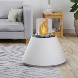 Stromboli - Camino a bioetanolo da terra, braciere da giardino Ø 60xH56 cm, colore bianco