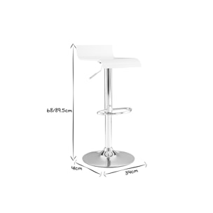 Tabouret de bar design blanc SURF V2