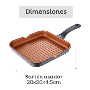 Sarten asador 28 cm San Ignacio Bronze