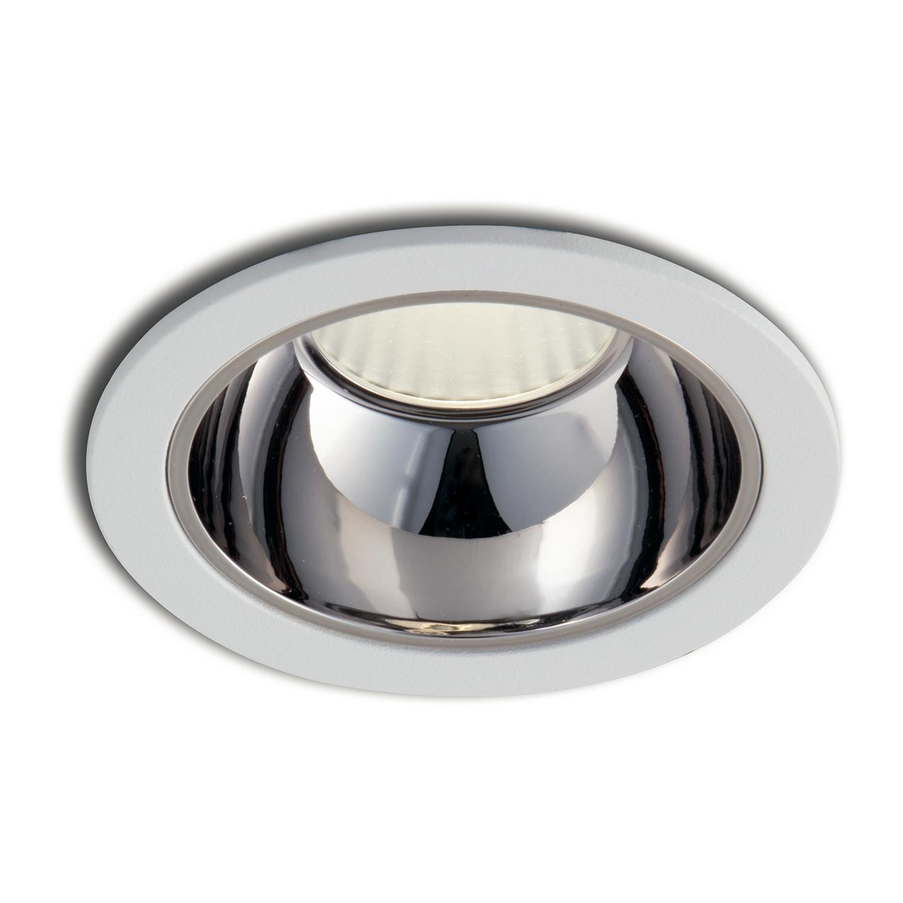 INCASSO LED LANDER BIANCO/CROMO 30W 3000LM UGR 3000K CRI90 12,8X14,1CM