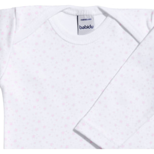 Body bebé manga larga cuello estrellitas