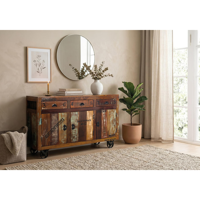 Aparador de Madera Reciclada Estilo Vintage Moderno