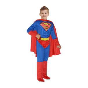 Costume Completo Superman Con Muscoli Pettorali Imbottiti Dc Comics Bambino