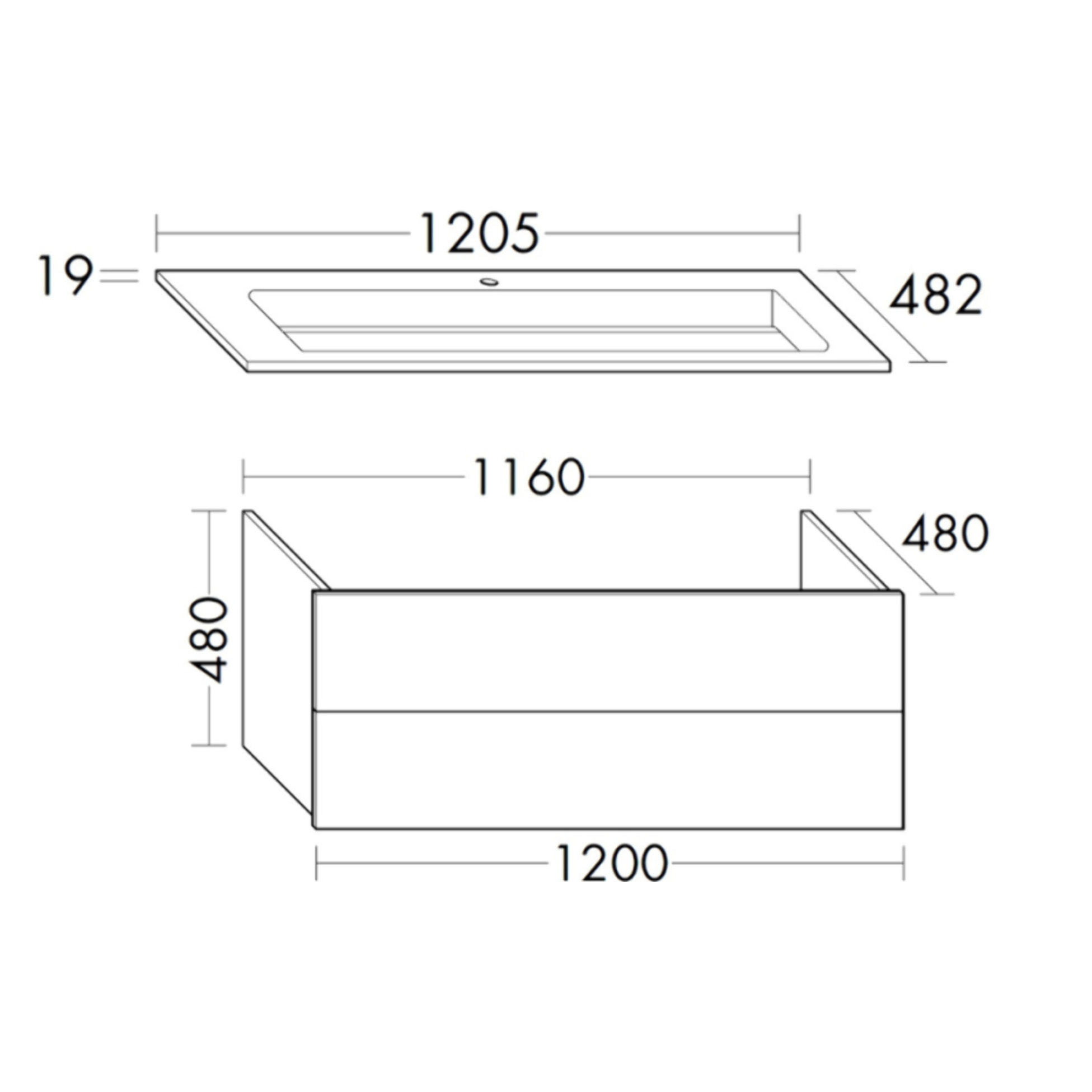 Meuble simple vasque BURGBAD Cosmo 120 cm chêne