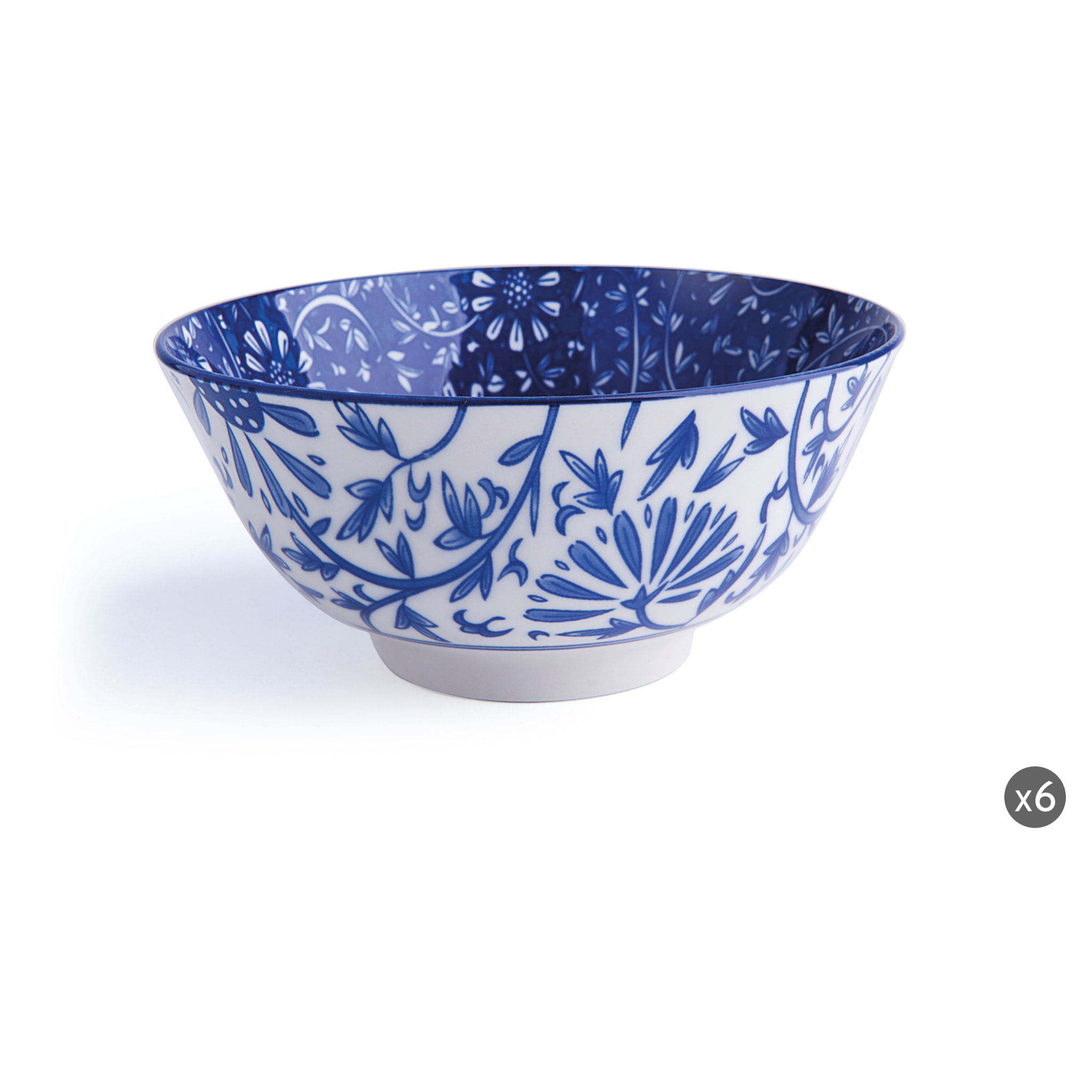 Set 6 Bolo 16 cm Excelsa – Oriented, Porcellana Blu