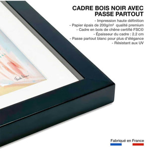 Affiche enfant visage Affiche sous cadre noir