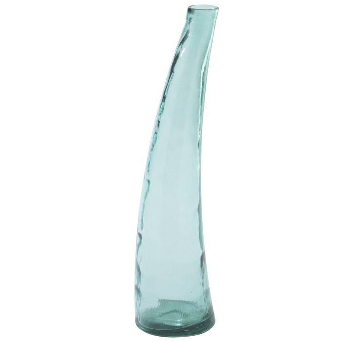 J-Line Vase de Sol - verre - bleu azur - medium