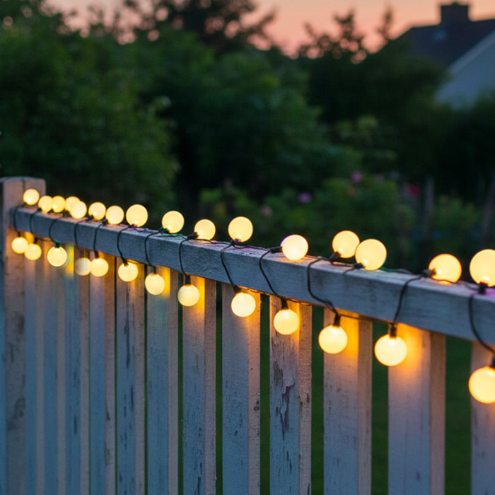 2 Guirlande solaire BILLY 60 boules 6.9M