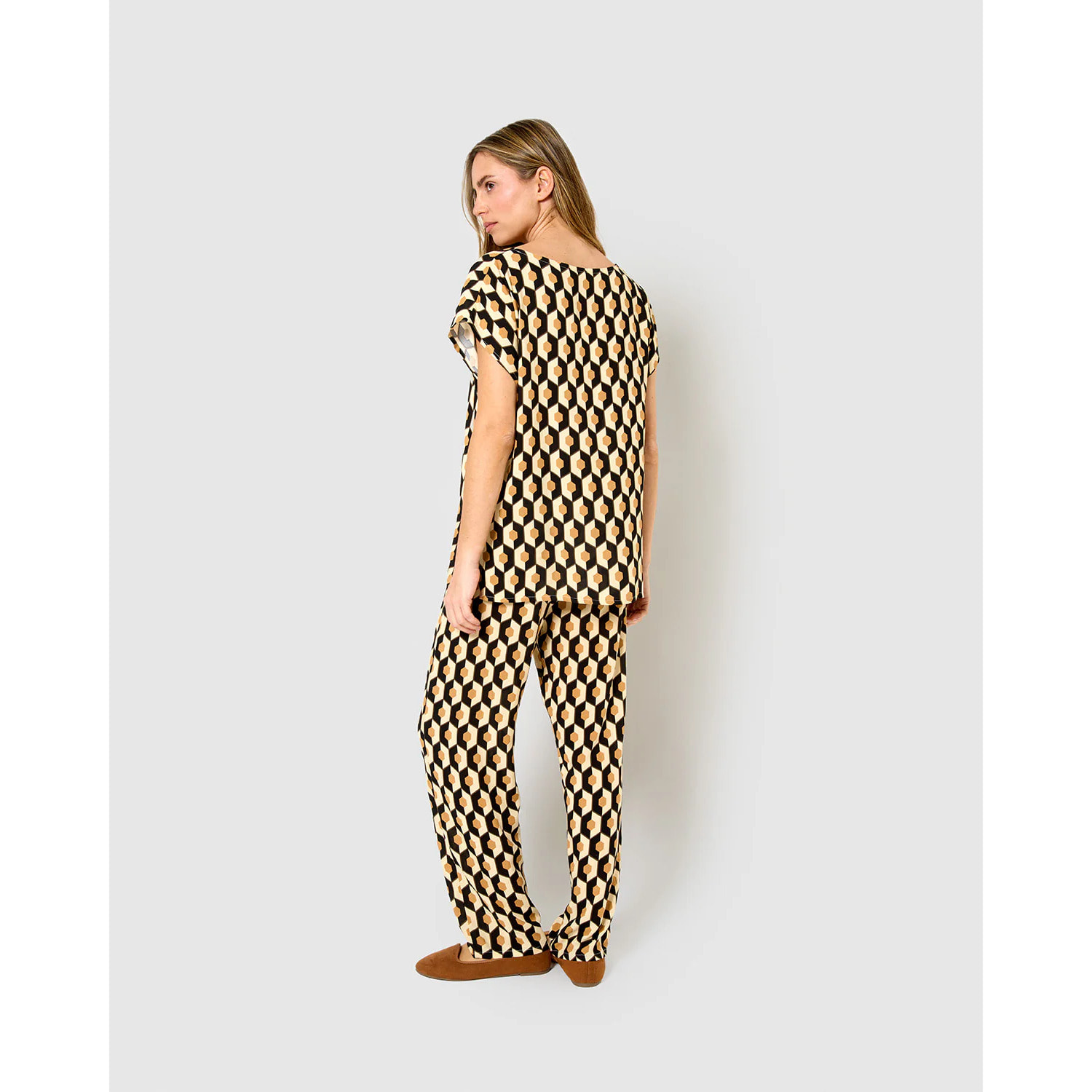 Pantalón viscosa santorini beige