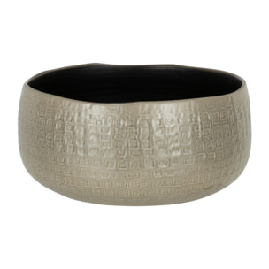 J-Line cache-pot Motifs Bas - céramique - gris clair - Ø 32 cm