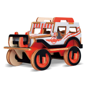 Puzzle 3D in legno Willy Off-Road 40 pezzi. 12,1x7,5x7,7 cm.