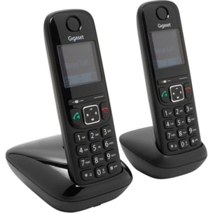 Téléphone sans fil GIGASET AS690 Duo Noir