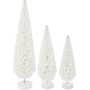J-Line décoration sapin De Noël - plastique - blanc - large