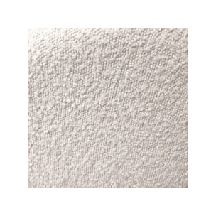 Fauteuil tissu bouclette écru imitation laine mouton - BOUCLE